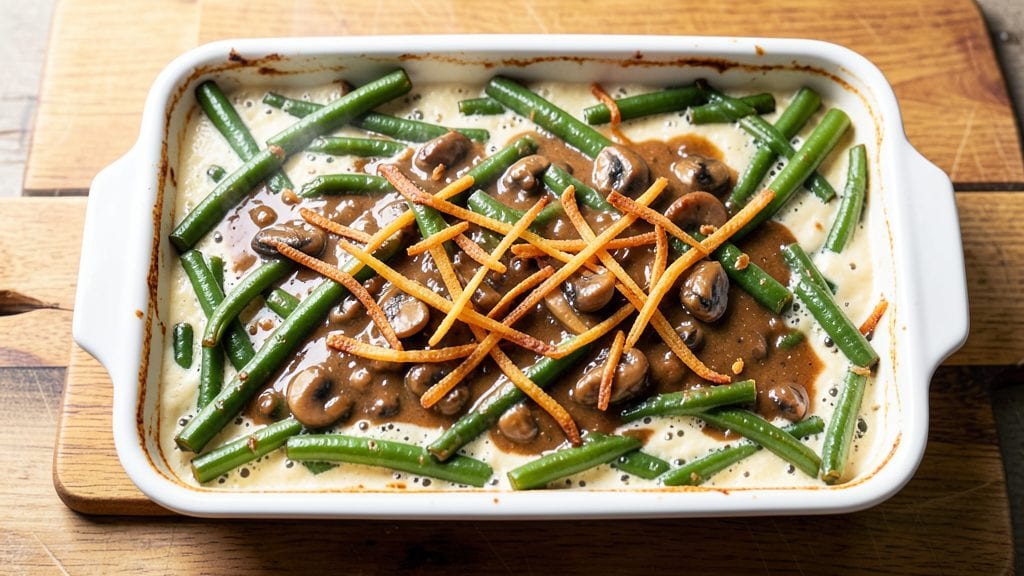 Betty Crocker's Green Bean Casserole Recipe: Crispy Top, Creamy Mushroom Layers