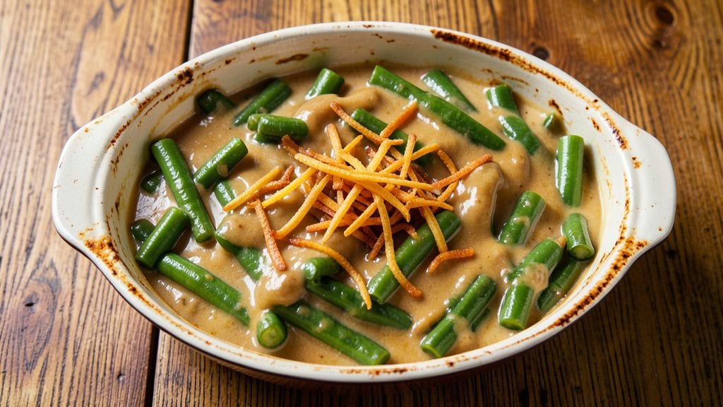 Campbell's Canned Green Beans Casserole Recipe: Crispy Top, Creamy Mushroom Magic in One Dish