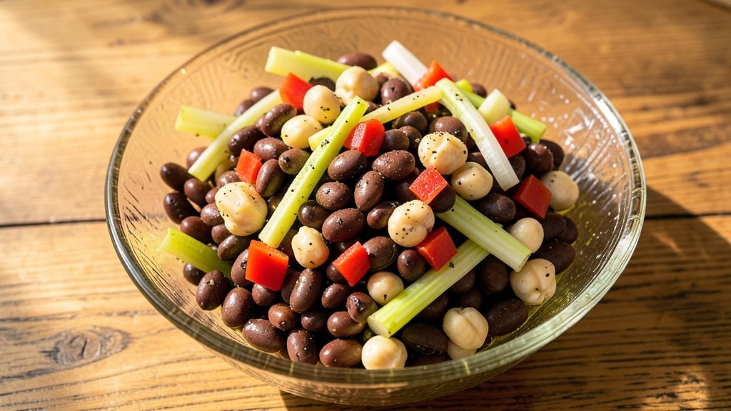 Canned Three Bean Salad Recipe: No-Mayo Creaminess With Crunchy Texture